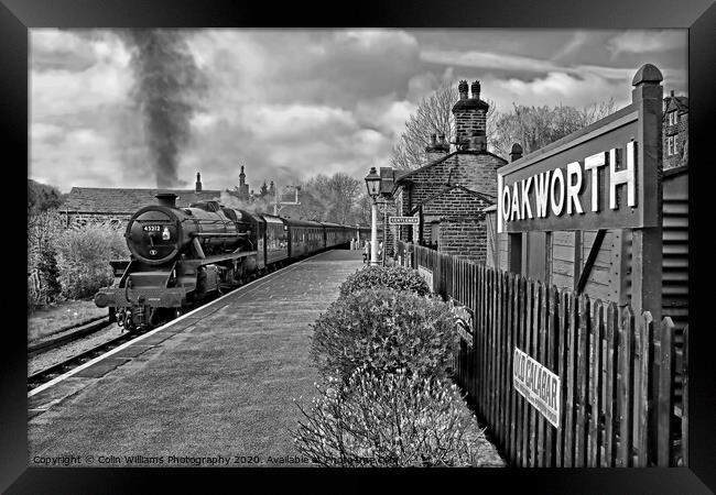 Oakworth Station BW Framed Print by Colin Williams Photography