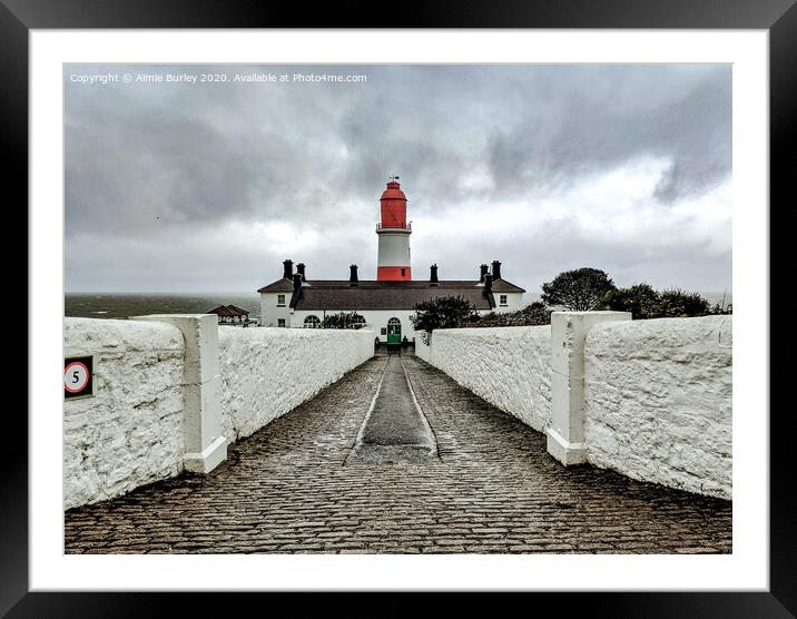 Souter Lighthouse   Framed Mounted Print by Aimie Burley
