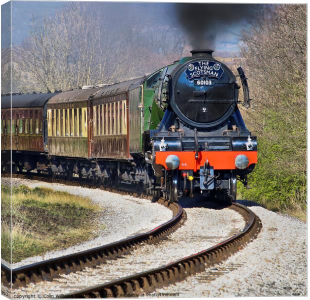 The flying Scotsman on the  KWVR - 3 Canvas Print by Colin Williams Photography