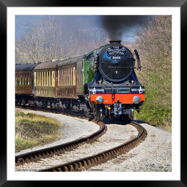 The flying Scotsman on the  KWVR - 3 Framed Mounted Print by Colin Williams Photography