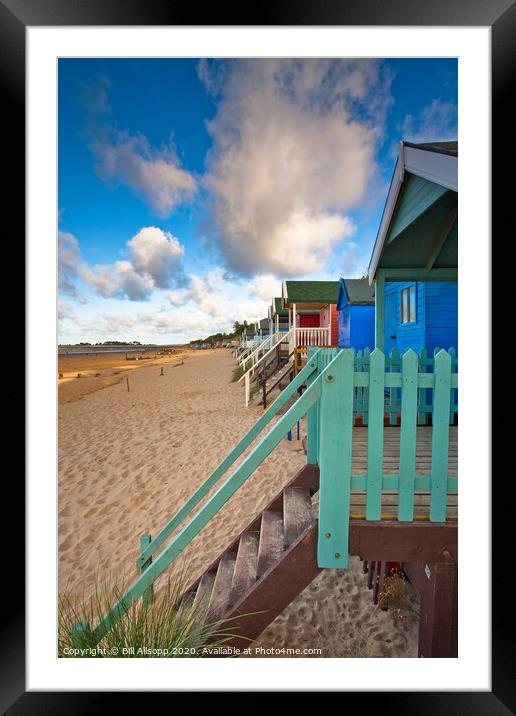 Beach huts #2 Framed Mounted Print by Bill Allsopp