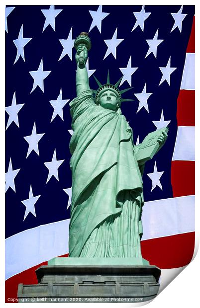 Las Vegas statue of liberty  Print by keith hannant