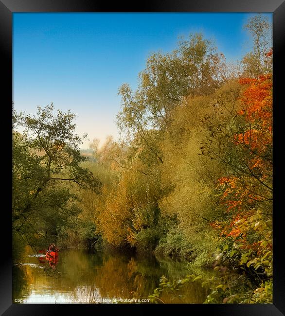 Kayaking on the River Lagan -Shawsbridge Belfast  Framed Print by Jennifer Nelson