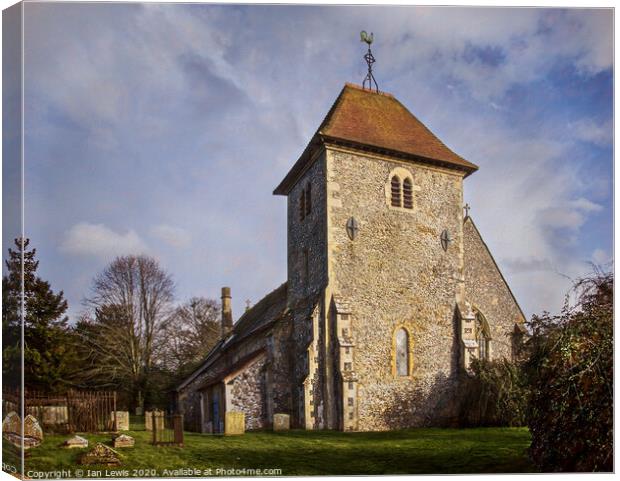 Aldworth Church in Berkshire Canvas Print by Ian Lewis