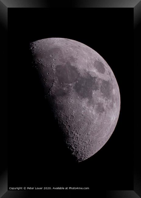 Moon Framed Print by Peter Louer