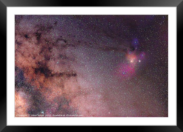 Rho Ophiuchi Region of the Milky Way Framed Mounted Print by Peter Louer