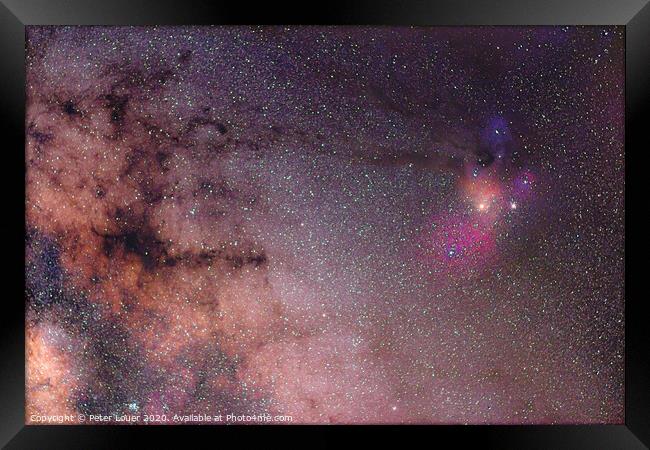 Rho Ophiuchi Region of the Milky Way Framed Print by Peter Louer