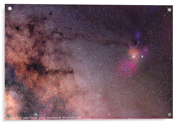 Rho Ophiuchi Region of the Milky Way Acrylic by Peter Louer