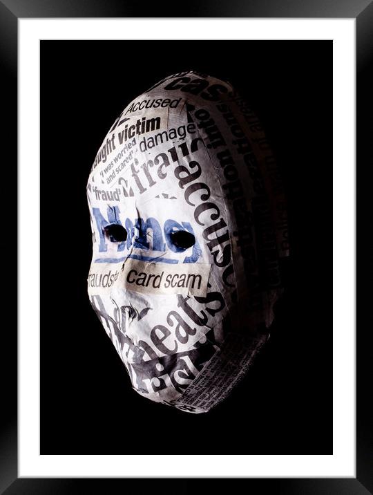 Identity fraud mask Framed Mounted Print by Simon Bratt LRPS