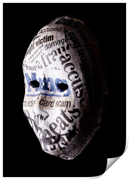 Identity fraud mask Print by Simon Bratt LRPS