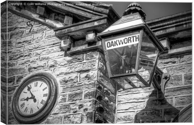 Oakworth Station BW 2 Canvas Print by Colin Williams Photography