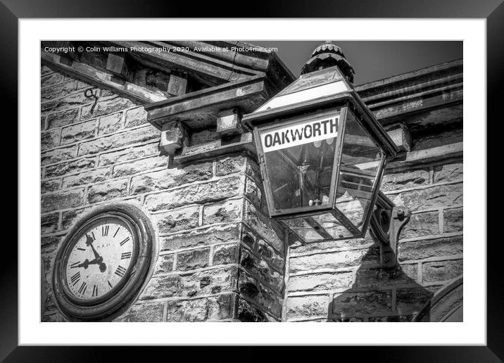 Oakworth Station BW 2 Framed Mounted Print by Colin Williams Photography