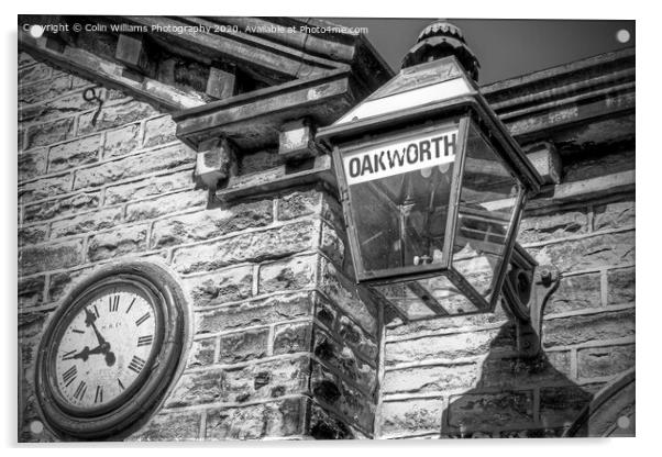 Oakworth Station BW 2 Acrylic by Colin Williams Photography