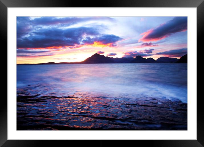 Skye sunset Framed Mounted Print by Ashley Cooper