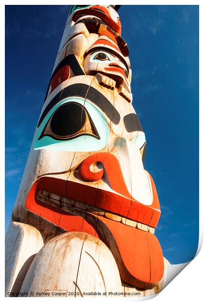 Totem pole Print by Ashley Cooper