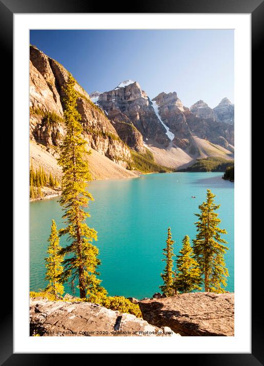 Moraine Lake Framed Mounted Print by Ashley Cooper
