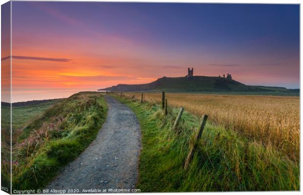 The Path to Dunstanburgh Canvas Print by Bill Allsopp