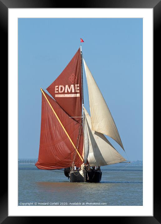Thames Barge Edme Framed Mounted Print by Howard Corlett