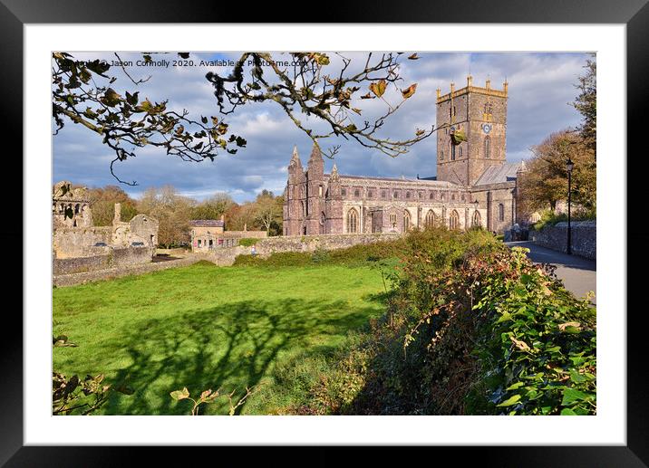 St David's cathedral, Wales. Framed Mounted Print by Jason Connolly