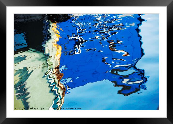 The blue Framed Mounted Print by Ashley Cooper