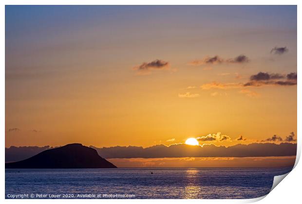 Sunrise Montana Roja, Tenerife Print by Peter Louer