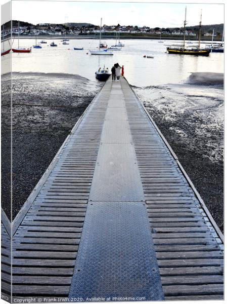 Slipway in Conway Harbour, North Wales, UK Canvas Print by Frank Irwin