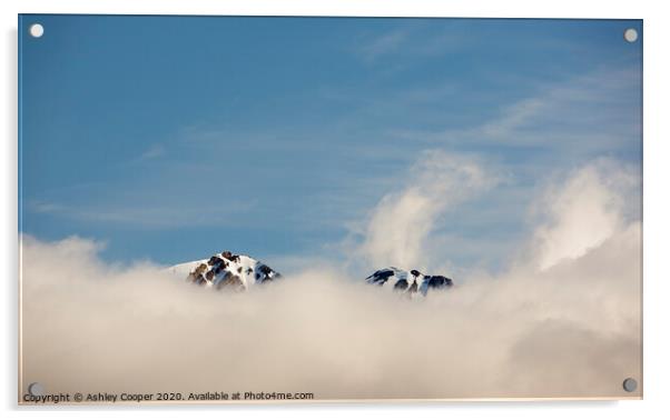 Twin peaks. Acrylic by Ashley Cooper