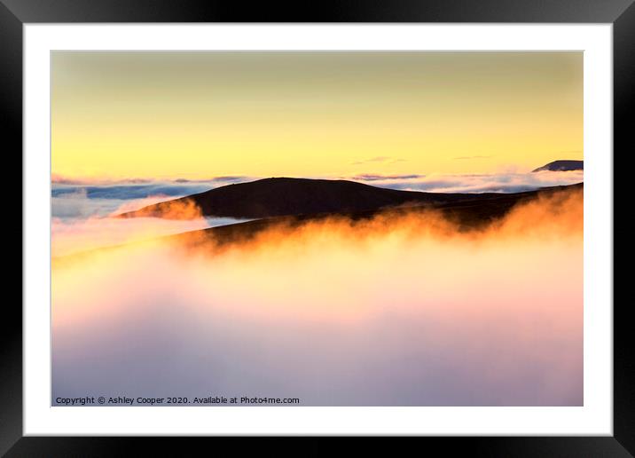 Cloud on fire. Framed Mounted Print by Ashley Cooper