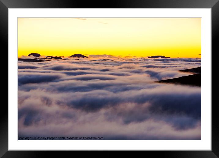 Cloud glow. Framed Mounted Print by Ashley Cooper