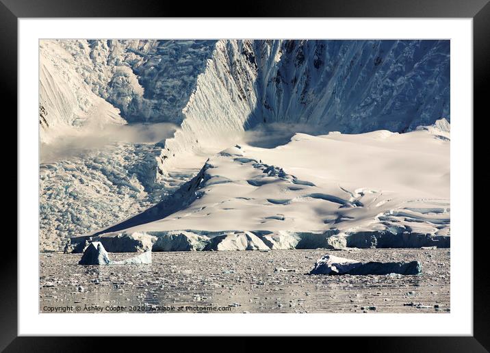 The glacier. Framed Mounted Print by Ashley Cooper