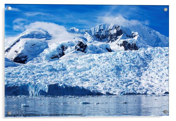 Blue glacier. Acrylic by Ashley Cooper