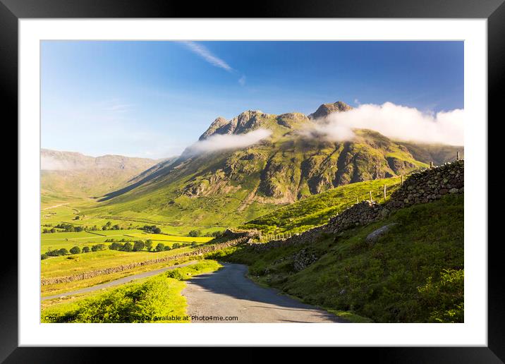 Langdale Pikes Framed Mounted Print by Ashley Cooper