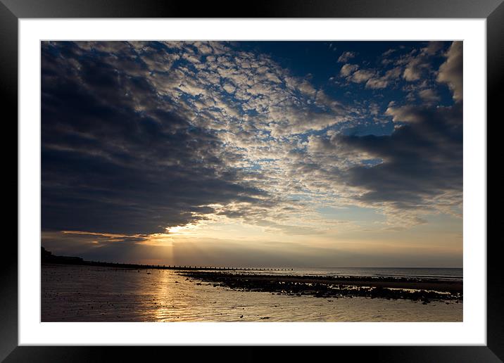 Cloudscape - Cromer Sunset Framed Mounted Print by Simon Wrigglesworth