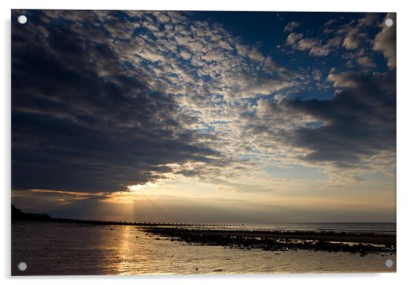 Cloudscape - Cromer Sunset Acrylic by Simon Wrigglesworth