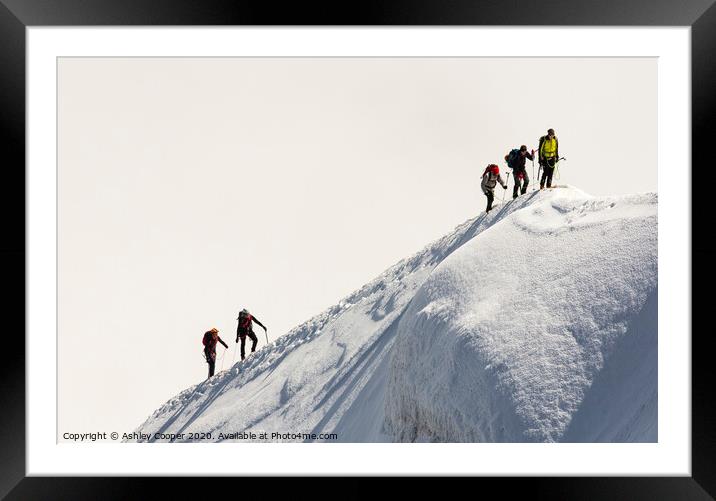 The ascent. Framed Mounted Print by Ashley Cooper