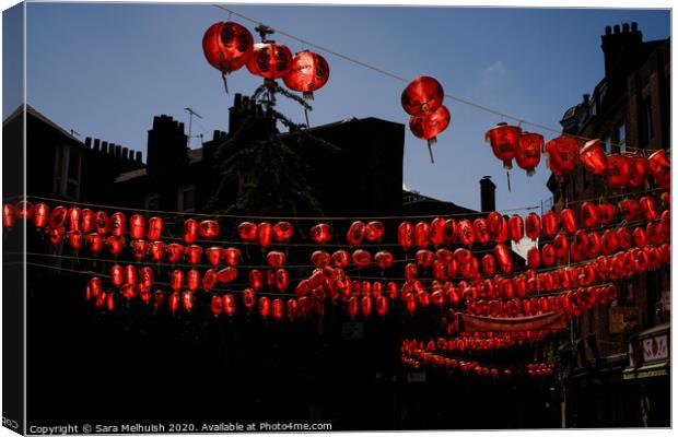 Chinese lanterns Canvas Print by Sara Melhuish