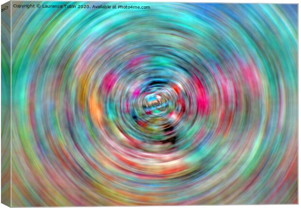 Colourful Disc Abstract Canvas Print by Laurence Tobin