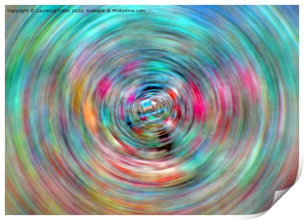 Colourful Disc Abstract Print by Laurence Tobin