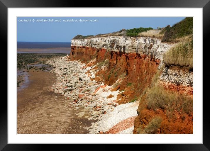 Cliffs at Hunstanton, Norfolk. Framed Mounted Print by David Birchall