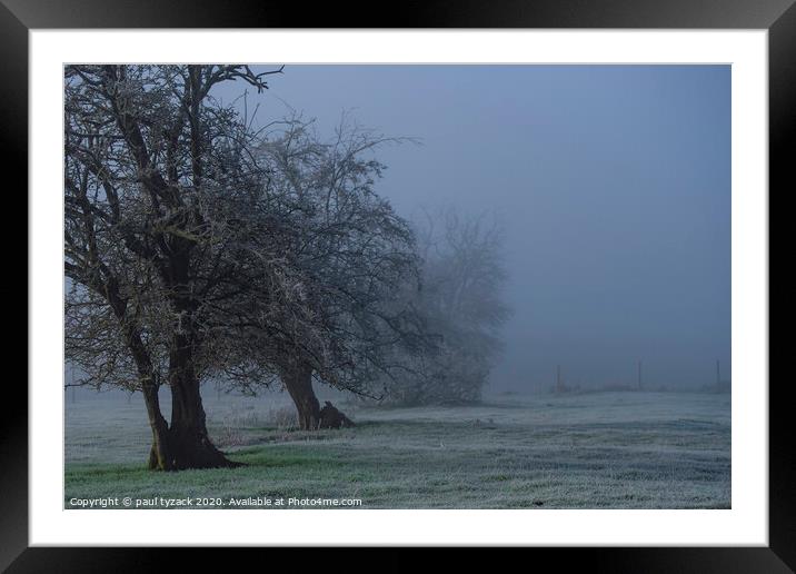 Frosted trees Framed Mounted Print by Paul Tyzack