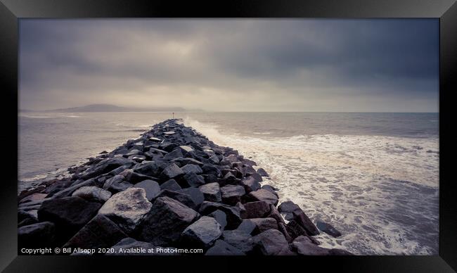 The Breakwater. Framed Print by Bill Allsopp