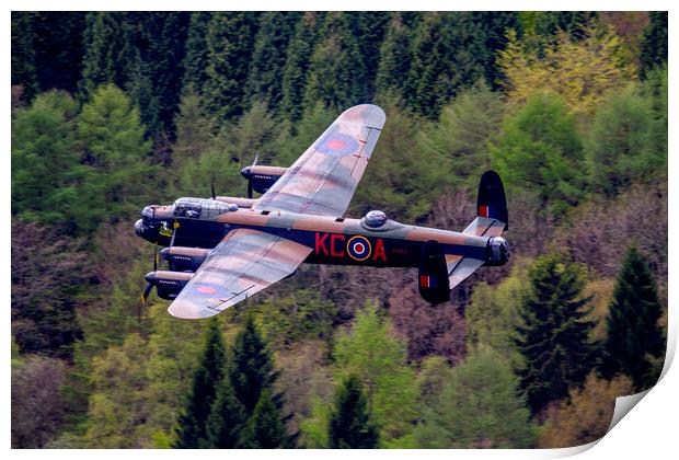 Lancaster 70th Anniversary Flypast Print by Oxon Images