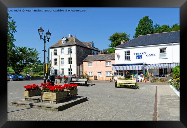 pentewan village cornwall Framed Print by Kevin Britland