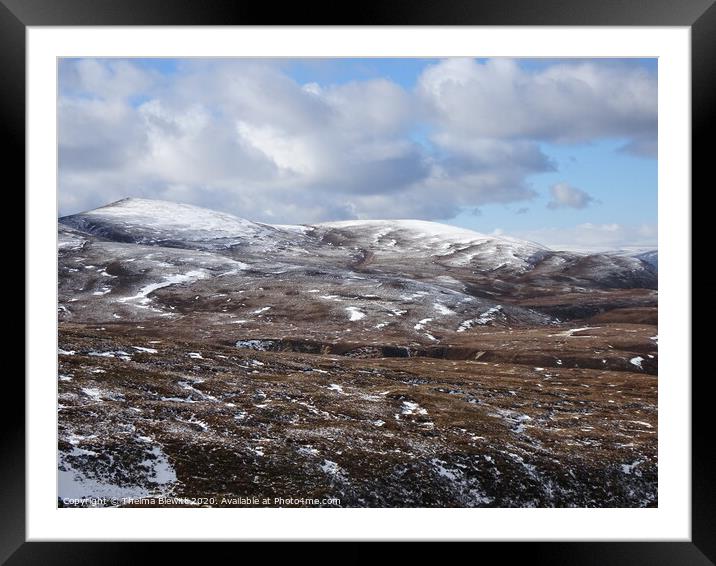 Cairngorms in Winter Sun Framed Mounted Print by Thelma Blewitt
