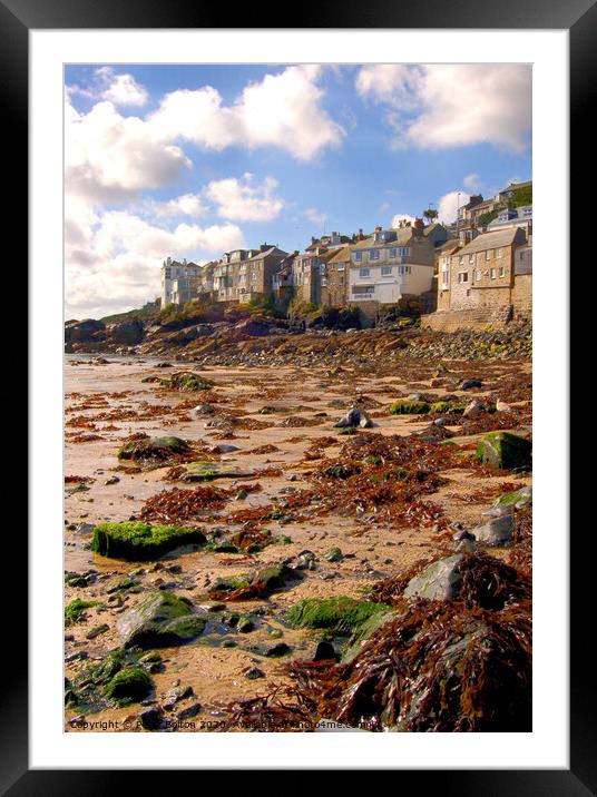 'Harbour Beach' St. Ives, Cornwall, UK Framed Mounted Print by Peter Bolton