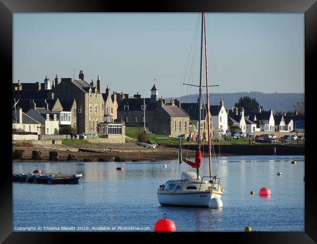 Findhorn Village and Bay Framed Print by Thelma Blewitt