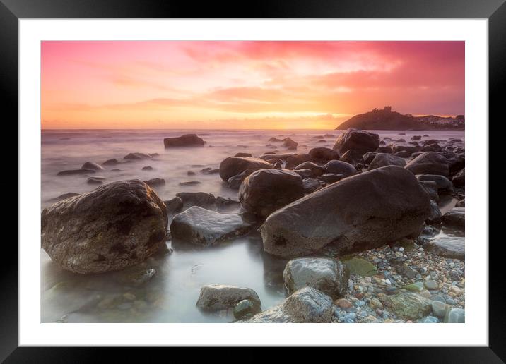 Criccieth beach Framed Mounted Print by Rory Trappe