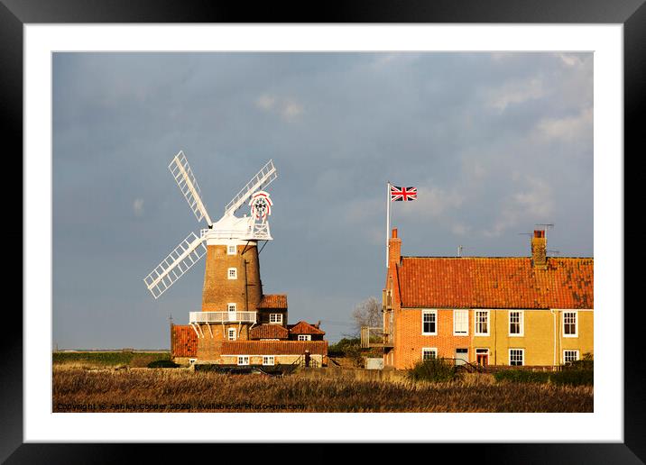 Cley mill. Framed Mounted Print by Ashley Cooper