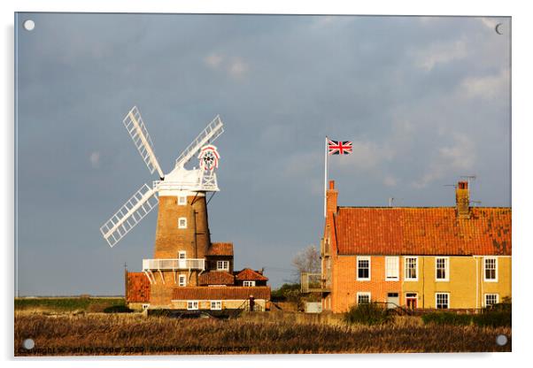 Cley mill. Acrylic by Ashley Cooper