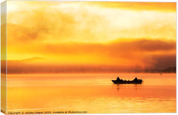 Fishing dawn. Canvas Print by Ashley Cooper